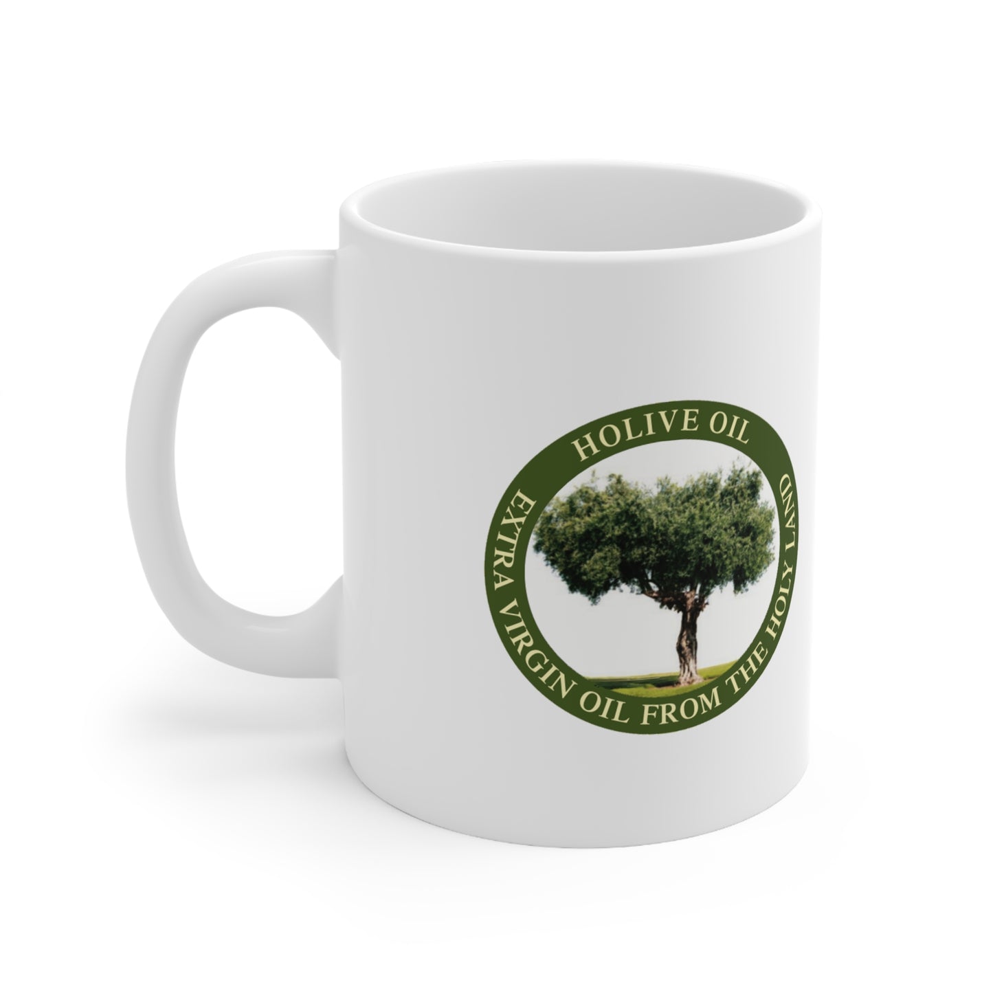 My cup runneth over - Inspirational Ceramic Mug 11oz - Red writing